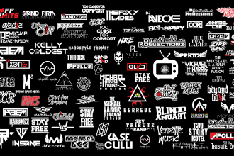 create typography professional and producer dj logo