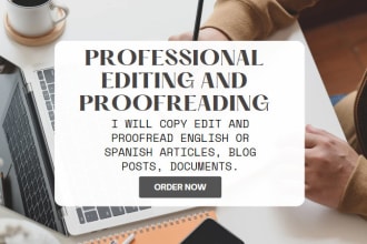 professionally copy edit and proofread your document