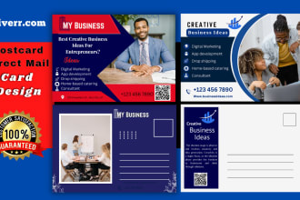 design postcard, eddm postcard, and business card within 24h