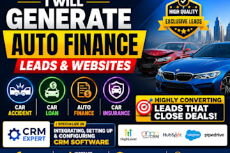 generate auto finance leads car accident car loan finance car insurance website