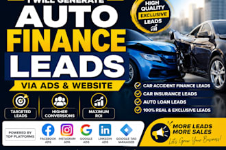 generate auto finance leads car accident finance car loan insurance leadswebsite