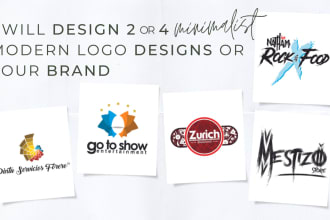 design 2 minimalist or modern logo designs that fit your need