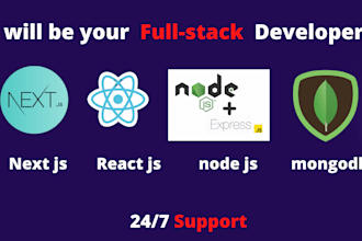 be react js next js node js and mern stack web developer