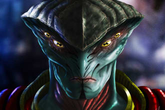 design all kinds of monsters, aliens or creepy creatures