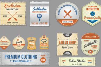 design premium wash care labels, neck tags, clothing labels, and hang tags
