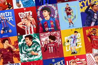 draw illustrations of your favorite football or other sports