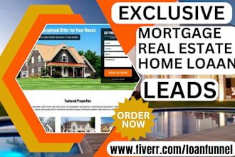 generate mortgage leads design loan landing page homeowners real estate website
