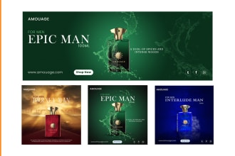 design stunning social media banners, web headers