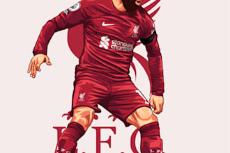draw illustrations of football or other sports you like