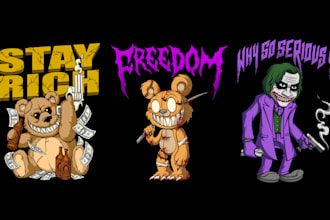 create streetwear tshirt design clothing illustraion