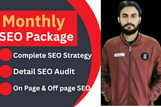 do complete monthly SEO service package to rank higher