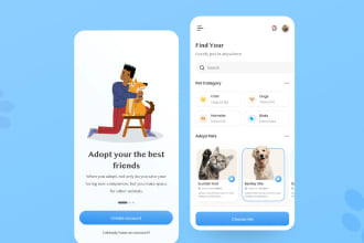 develop pet marketplace app, pet trainings app, pet booking app, pet food store