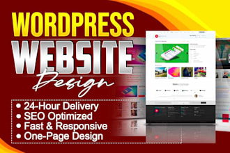 design one pager wordpress website for you in 24 hour