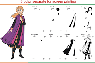 do efficiently screen printing design color separation