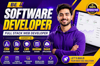 be software developer full stack web developer and  crm, erp, lms booking, saas