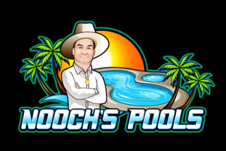 design unique swimming pool logo for your company