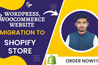 clone, migrate, transfer wordpress to shopify