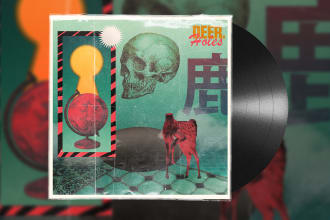 design retro vintage cover art for your single or album