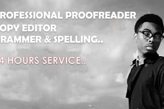 proofread and edit errors