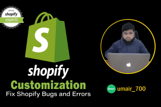 shopify bug fix, shopify developer, shopify coder, shopify theme customization