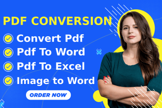 do convert pdf to word or excel for pdf conversion and typing job