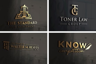do unique attorney, legal and law firm logo design