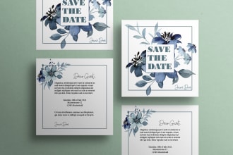design an invitation card for your wedding, birthday, etc