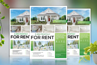 do modern professional real estate flyer in 24 hours