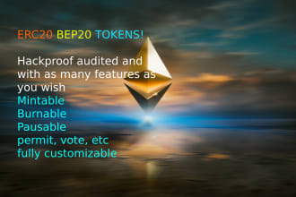 create customizable erc20, bep20 token for you