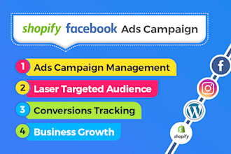 be your shopify facebook ads campaign, advertising specialist