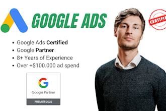 create google ads, adwords, ppc campaign, as a certified ads specialist