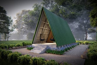 do design and render your tiny cabana house in a fantastic way