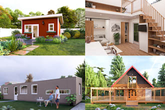 do design and render your tiny cabana house in a fantastic way