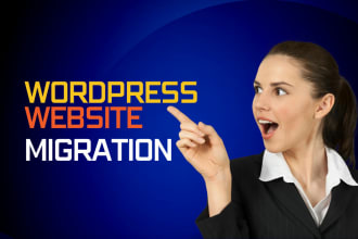 migrate any website to wordpress or new host or new domain