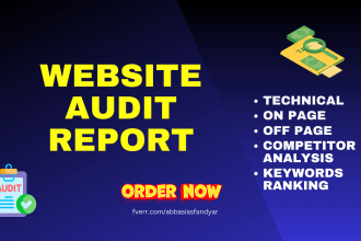 provide professional website audit report, full SEO audit