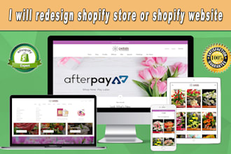 redesign shopify store or shopify website