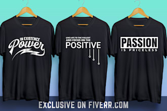 do custom typography minimalist t shirt design