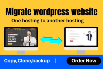 backup,transfer or wordpress migration in your hosting
