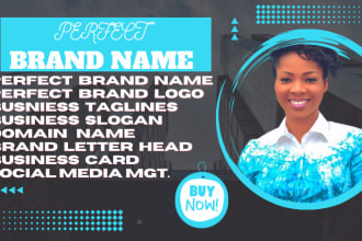 create perfect business name, brand name, logo and slogan