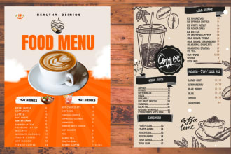 make a professional menu design for a restaurant