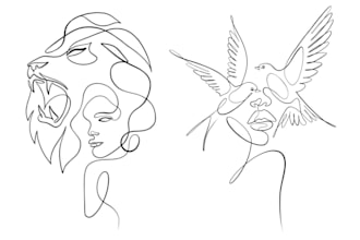 draw awesome one line art design for your brand and product