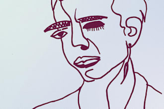 make line drawing illustration