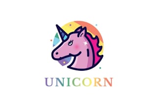 design high quality unicorn logo in high definition