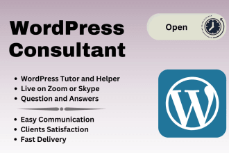 be your website trainer, consultant, helper and live issue fix
