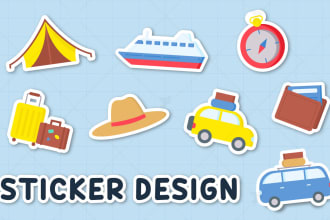create enchanting sticker, patch, and badge illustration