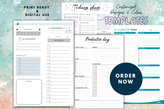 design a layout for your digital planners