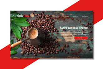 design coffee shop website, bakery, and food website
