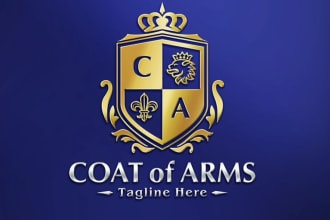 design luxury regal gothic heraldic crest coat of arms logo