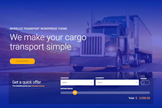 design logistics website for trucking dispatch freight cargo moving company
