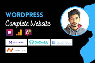build website on godaddy, bluehost, namecheap, hostgator and website redesign
